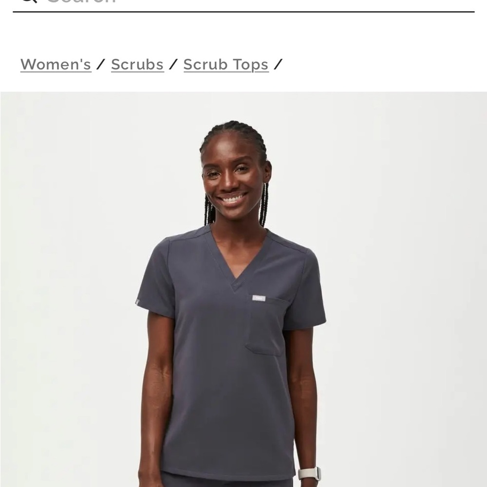 Figs Charcoal Short Sleeve Tee